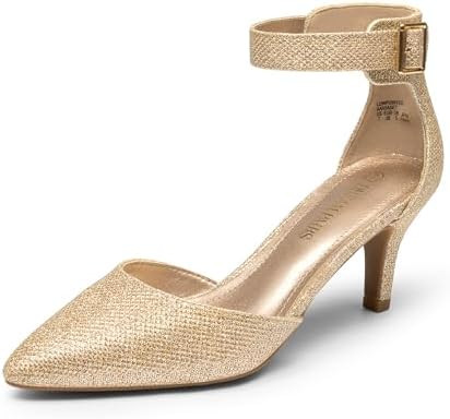 Amazon.com | DREAM PAIRS Kitten Heel Low Heel for Women Closed Pointed Toe Pumps Wedding Party Se... | Amazon (US)
