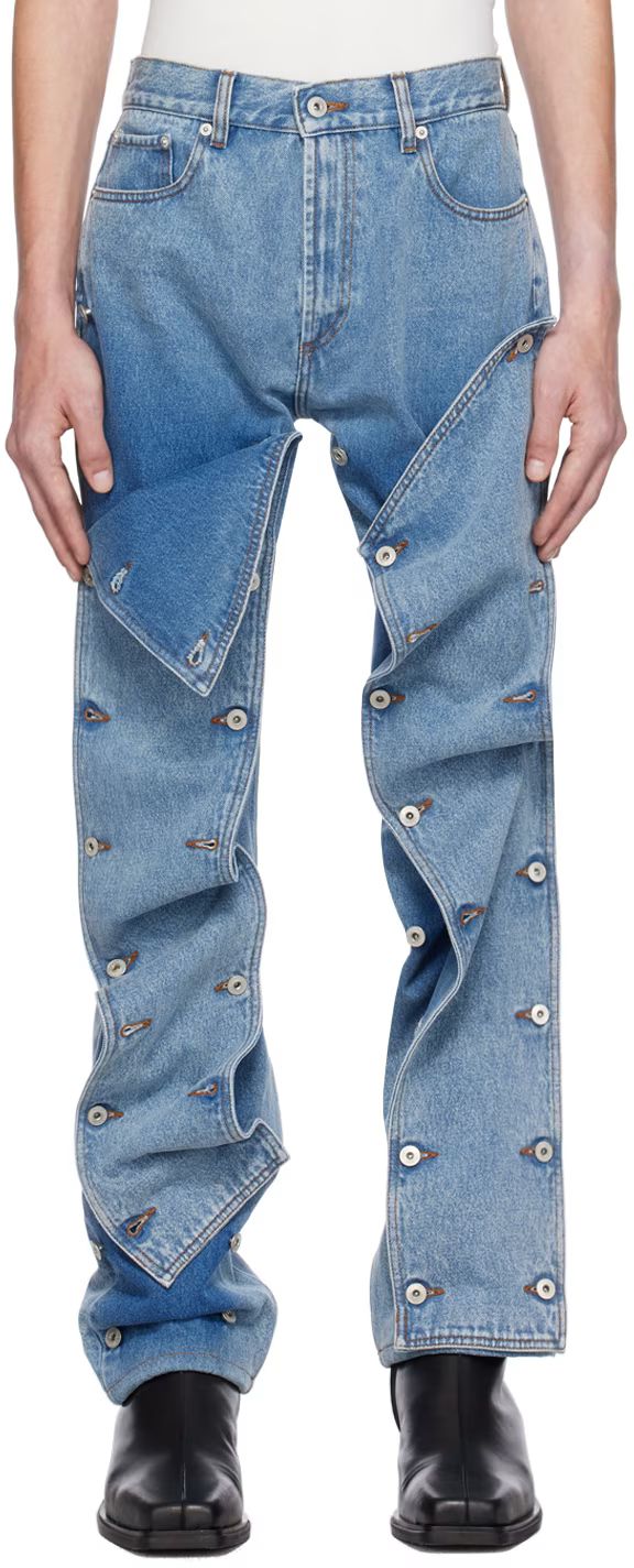 Y/Project - Blue Snap Off Jeans | SSENSE
