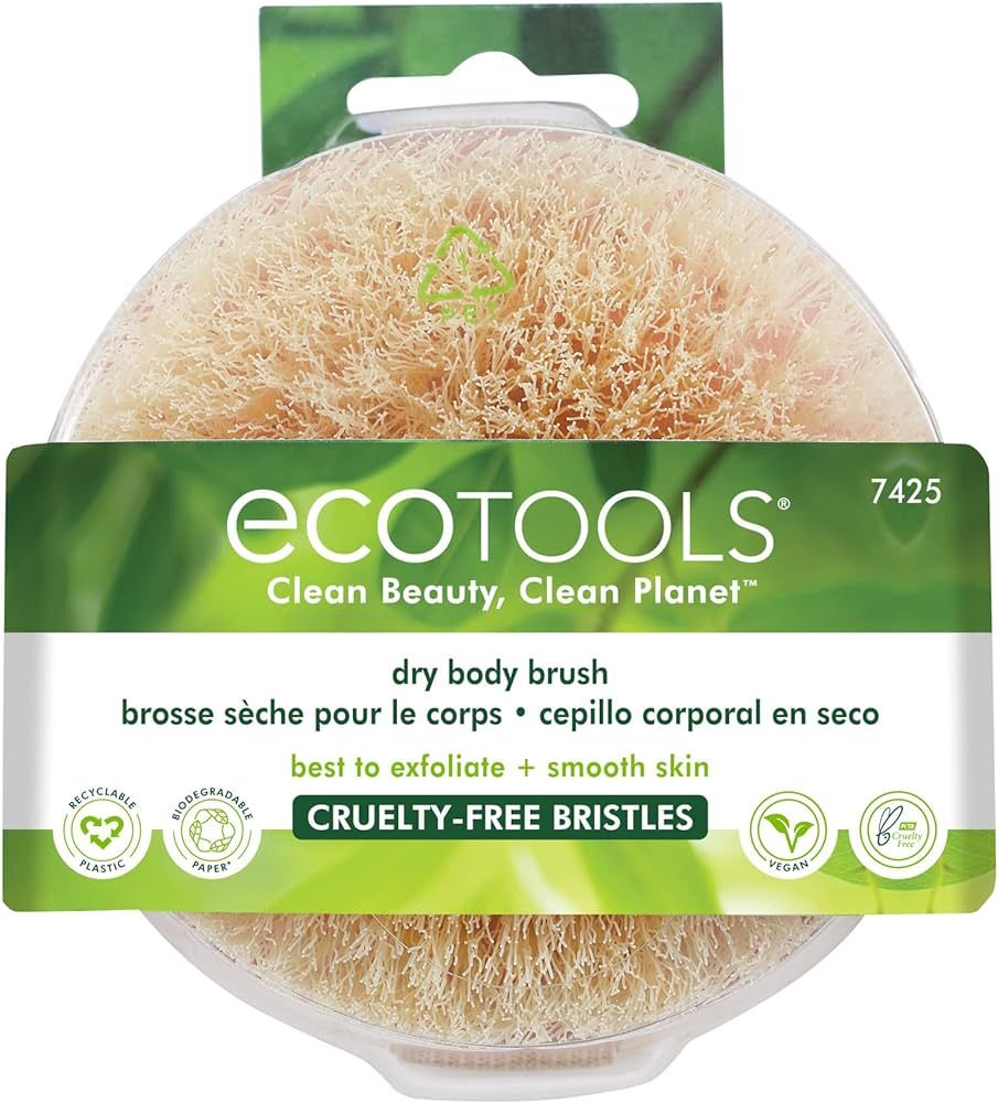 EcoTools Dry Body Brush, For Post Shower & Bath Skincare Routine, Removes Dirt & Promotes Blood C... | Amazon (US)