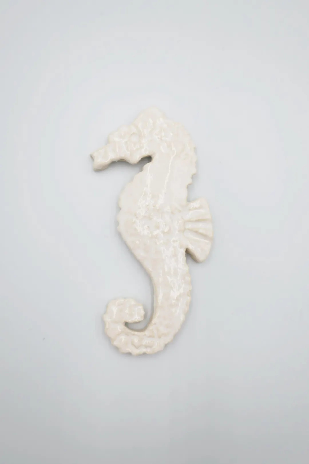 Handmade White Ceramic Sea Horse Tile: High Fired Mosaic Art | Etsy (Global)