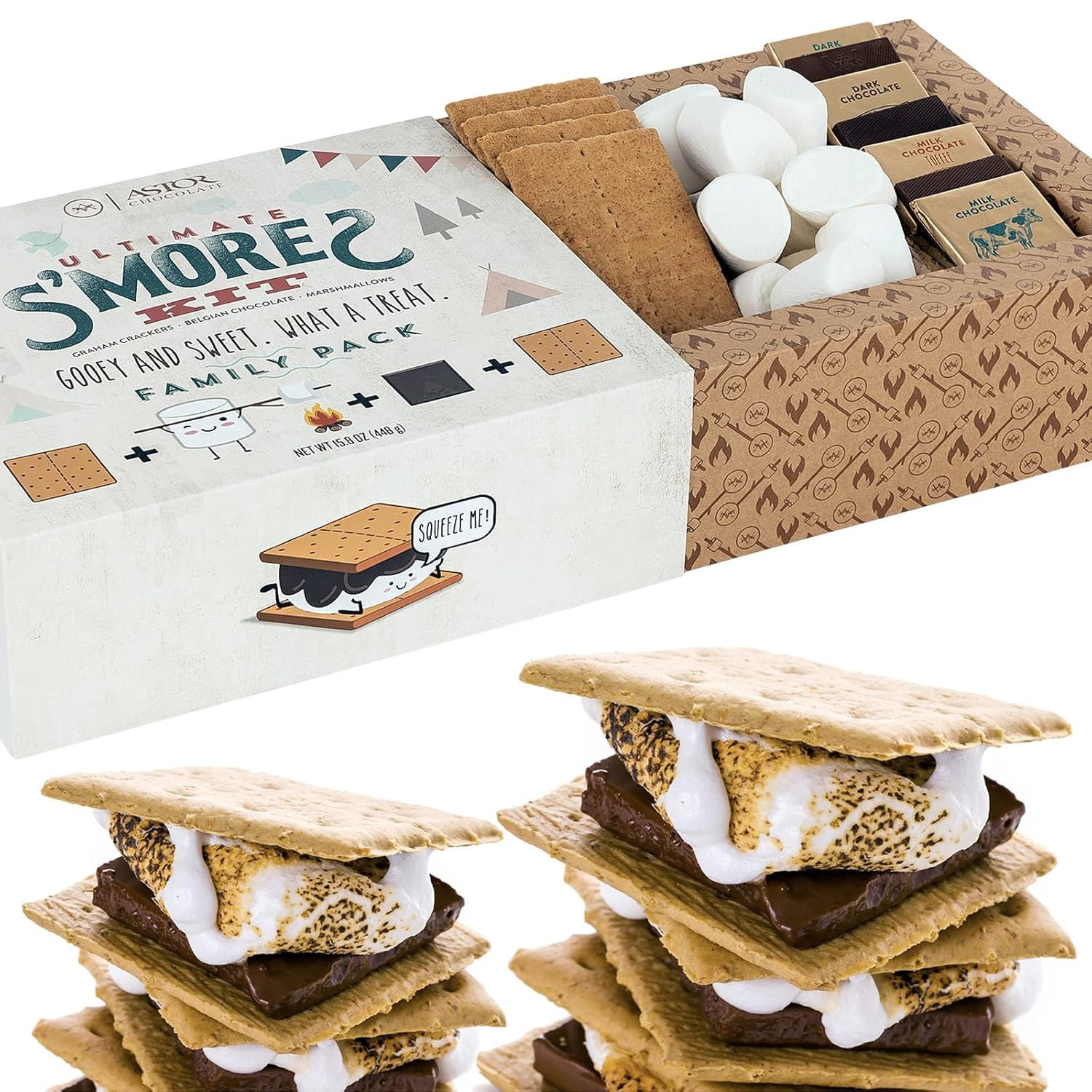 Astor Chocolate Ultimate S’mores Kit, Smores Kit for Fire Pit Includes Assorted Premium Belgian... | Amazon (US)