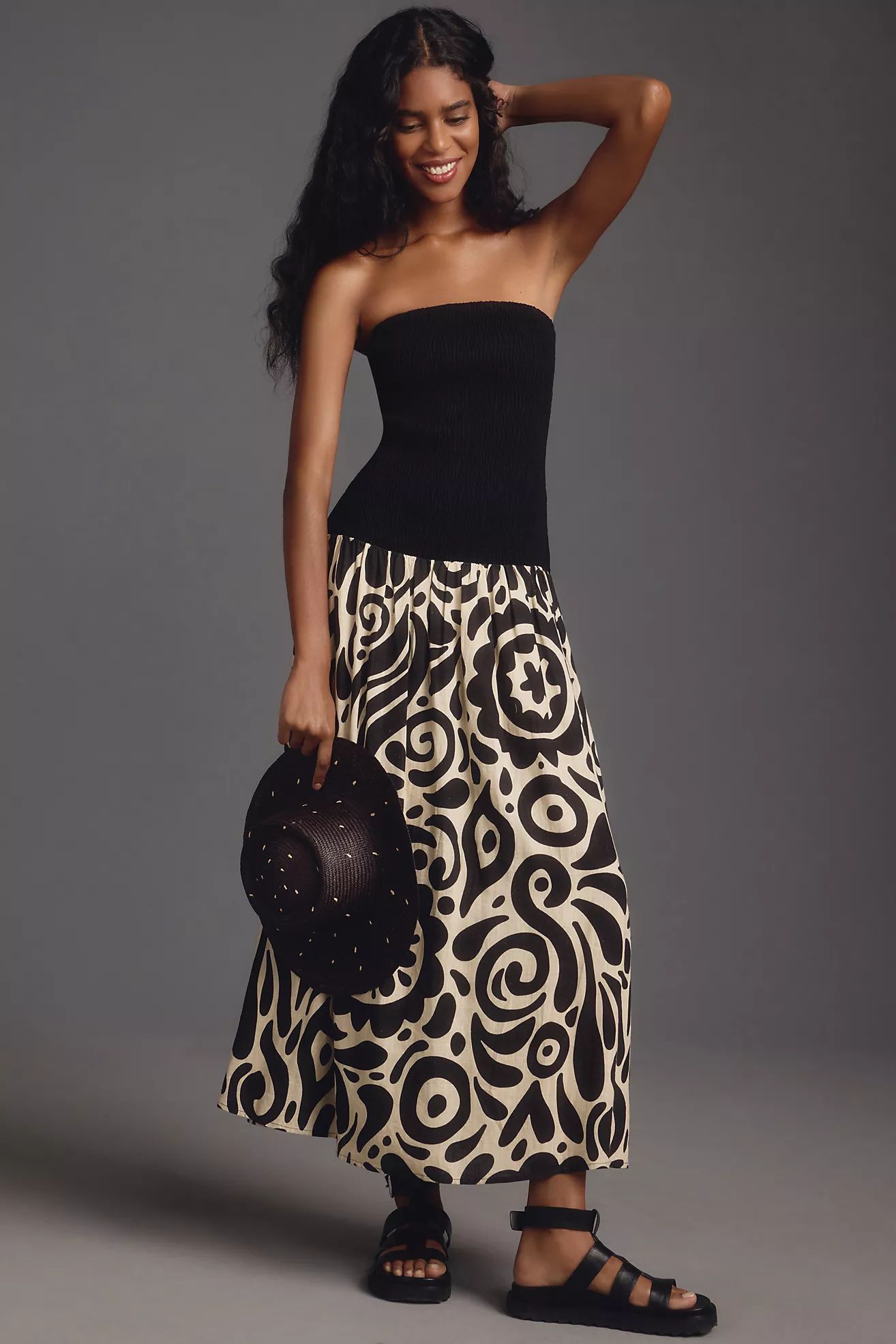 The Wolf Gang Alyss Strapless Twofer Maxi Dress | Anthropologie (US)