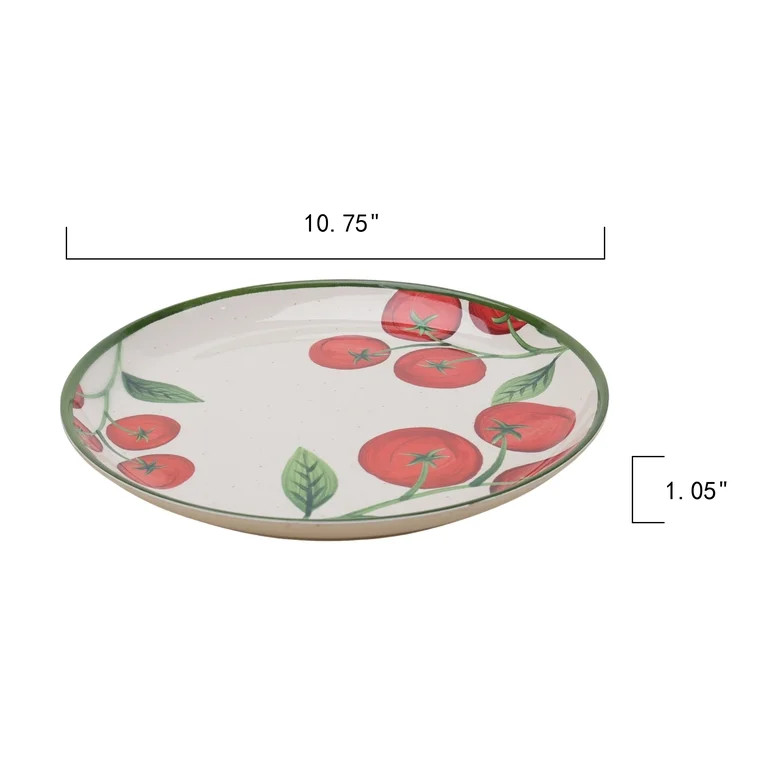 Better Homes and Gardens Bamboo Melamine Tomato Dinner Plate | Walmart (US)