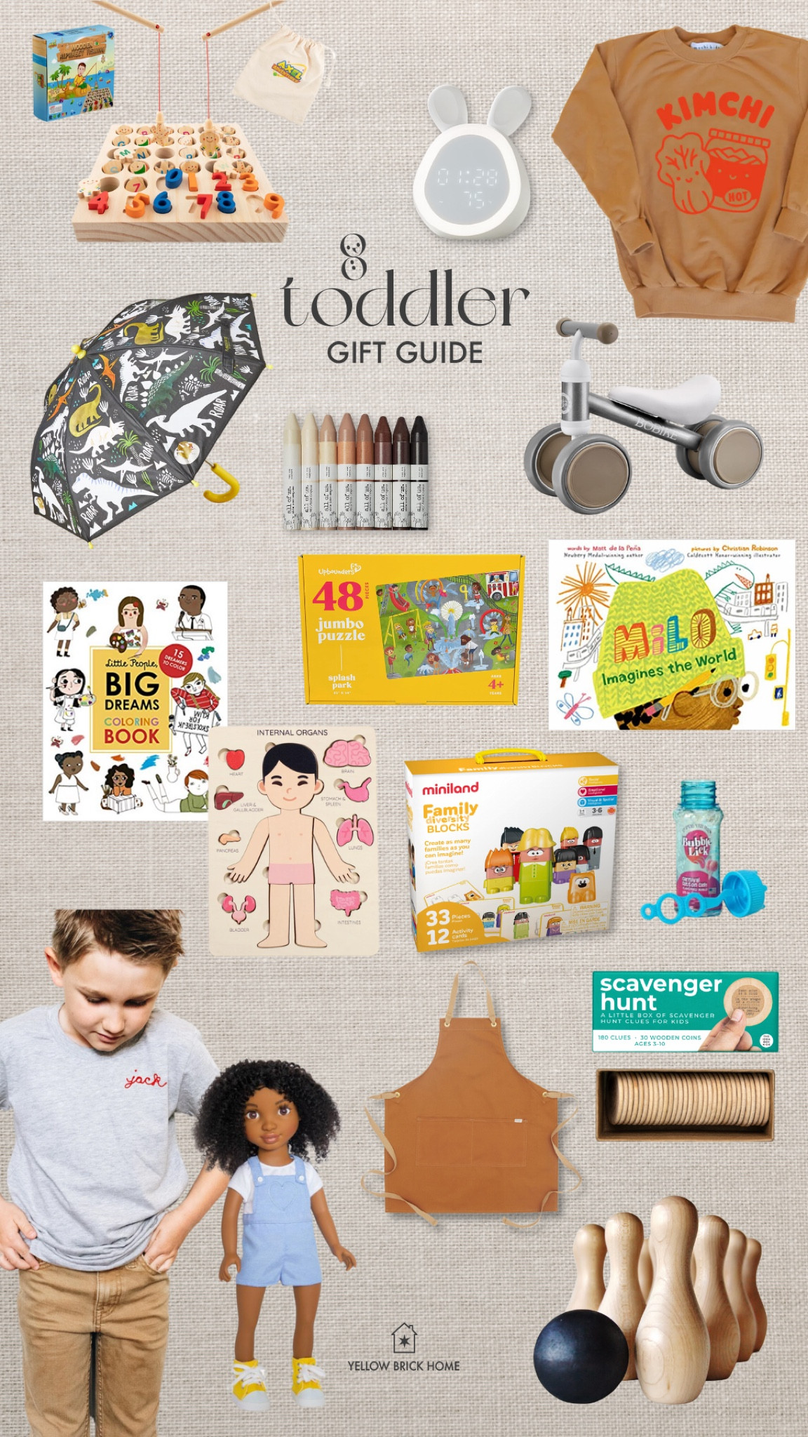 Gift guide for toddlers, best toddler gifts, yellow brick home gift guide 

#LTKkids #LTKunder50 #LTKHoliday