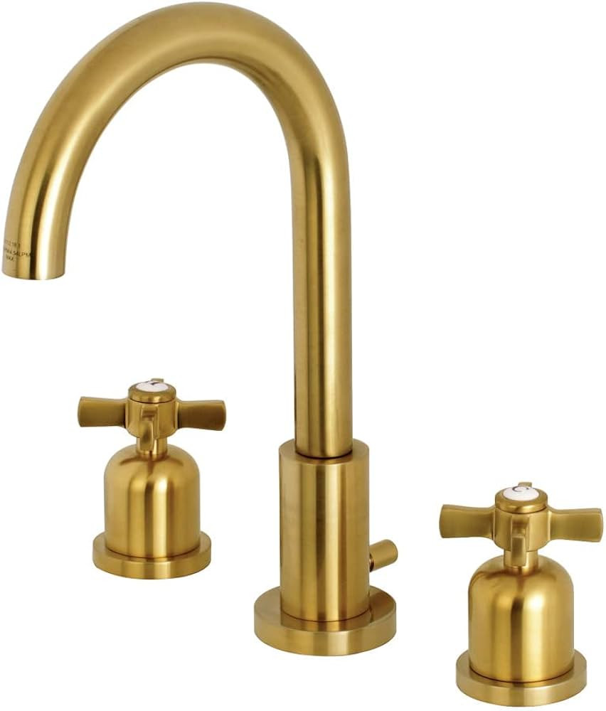Kingston Brass Fauceture FSC8923ZX Millennium Widespread Bathroom Faucet, Brushed Brass | Amazon (US)
