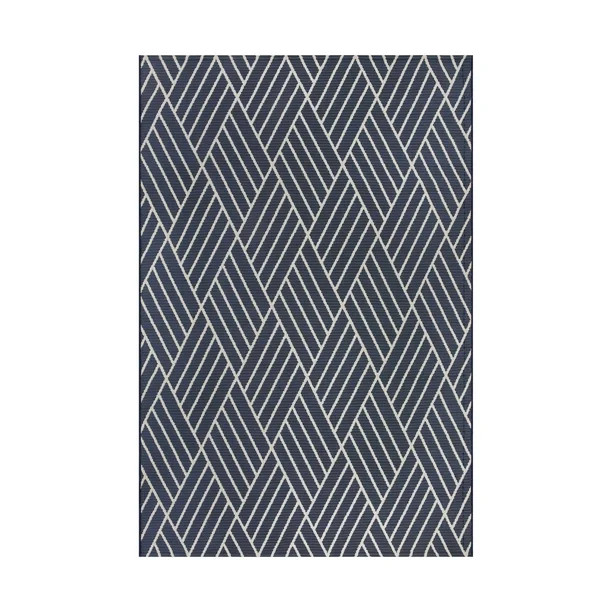 Better Homes & Gardens 5' x 7' Indigo Diamond Outdoor Rug | Walmart (US)