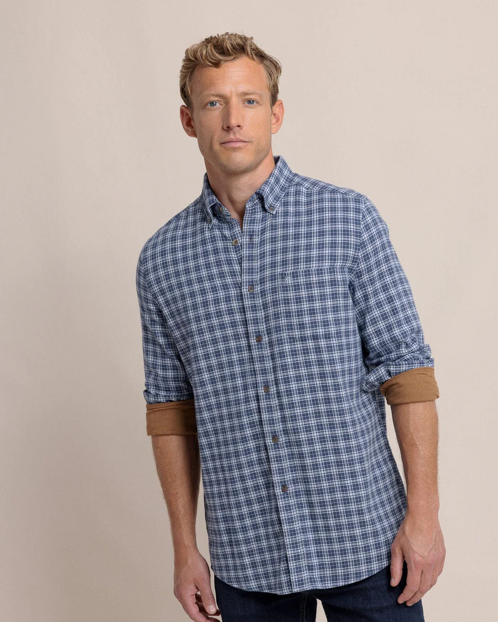 Barnwell Plaid Long Sleeve Sport Shirt | Southern Tide
