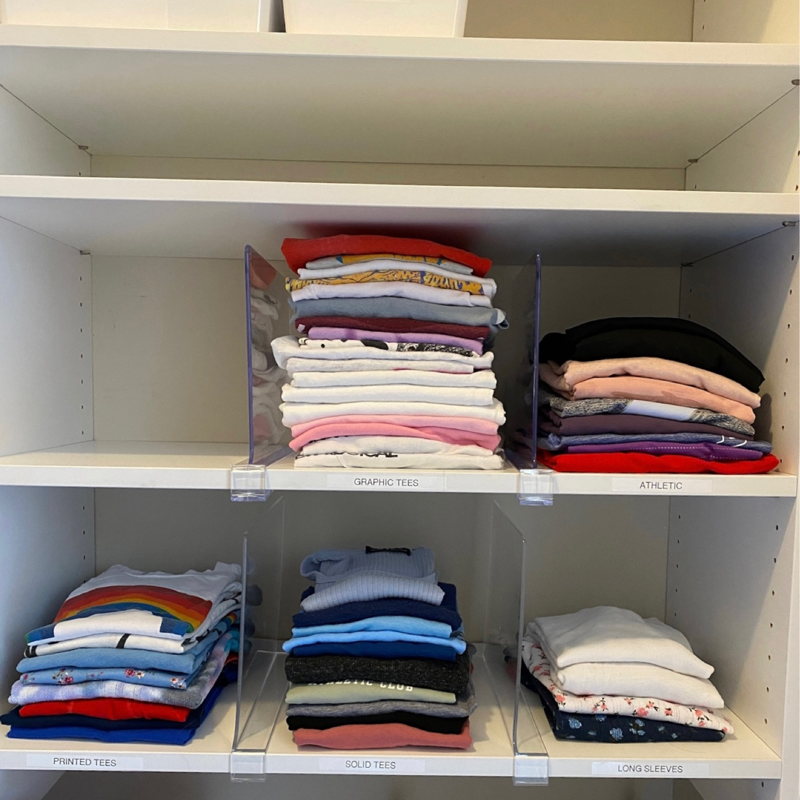 Shelf dividers for perfectly organized tees 

#LTKSeasonal #LTKhome