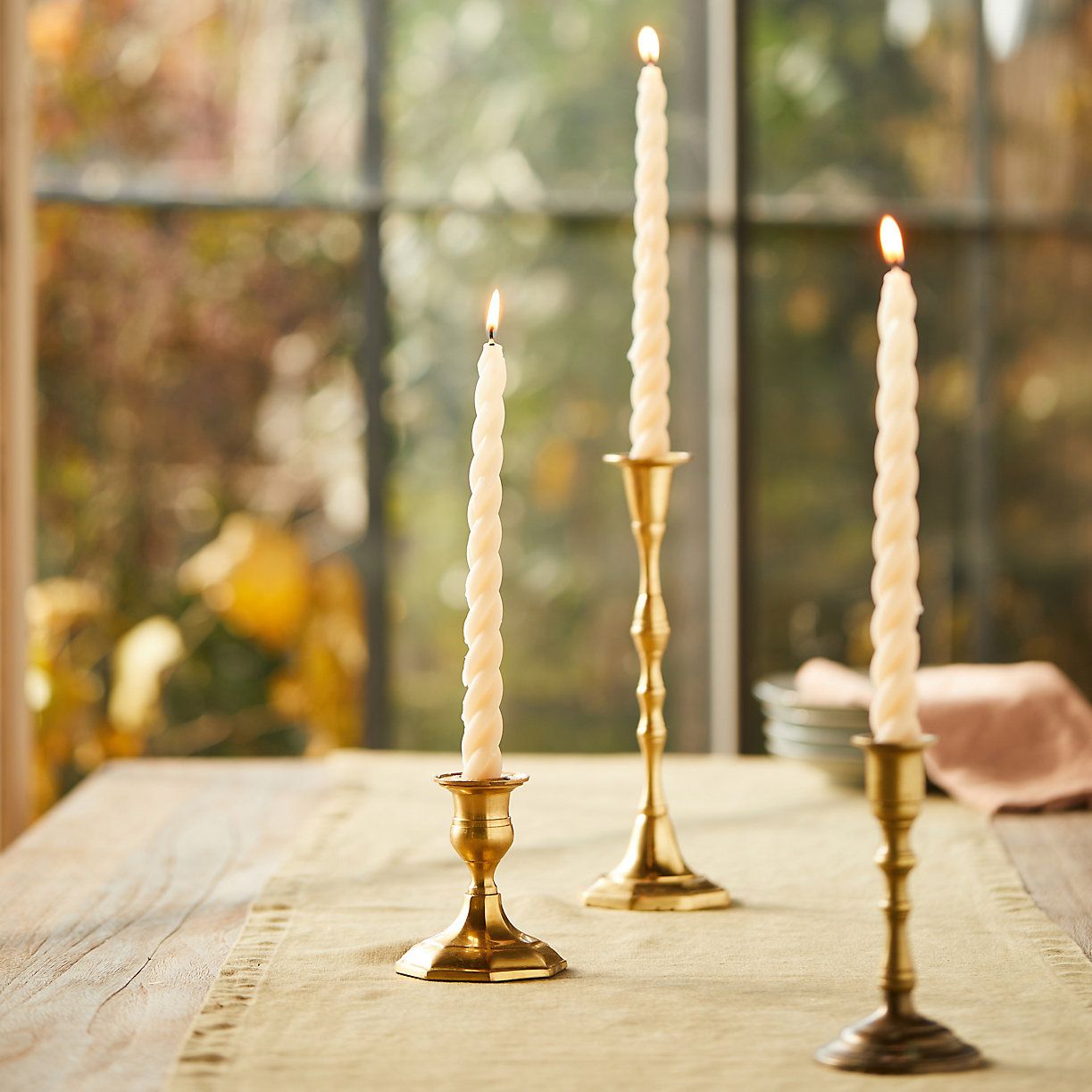 Twisty Taper Candles, Set of 3 | Terrain