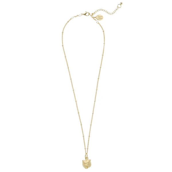 Dainty Tiger Head Necklace | Susan Shaw