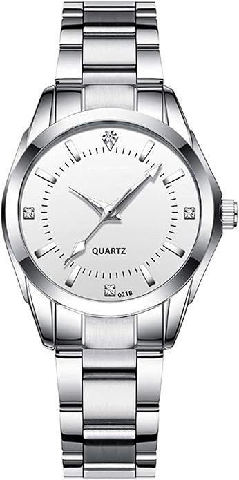 Women Watch Classic Silver Stainless Steel Waterproof Quartz Analog Watch Fashion Ladies Wrist Wa... | Amazon (US)