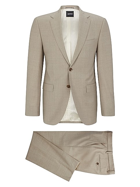 Regular-Fit Suit in Virgin Wool with Full Lining | Saks Fifth Avenue