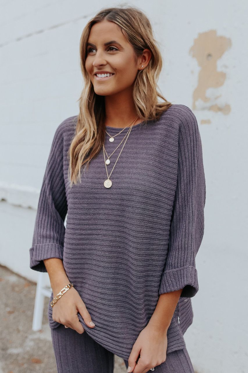 Cuffed Sleeve Ribbed Pullover | Magnolia Boutique