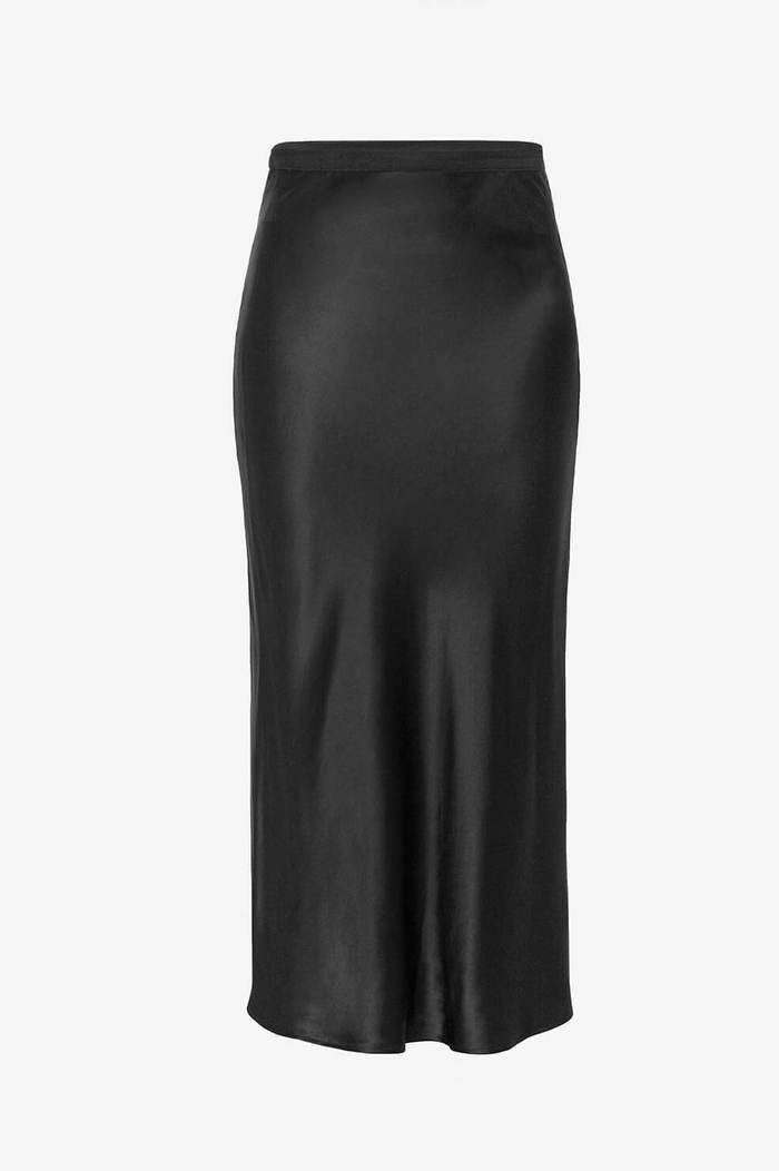 Bar Silk Skirt - Black | ANINE BING