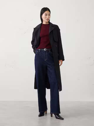 Merino Wool Ribbed Sweater | Banana Republic Factory