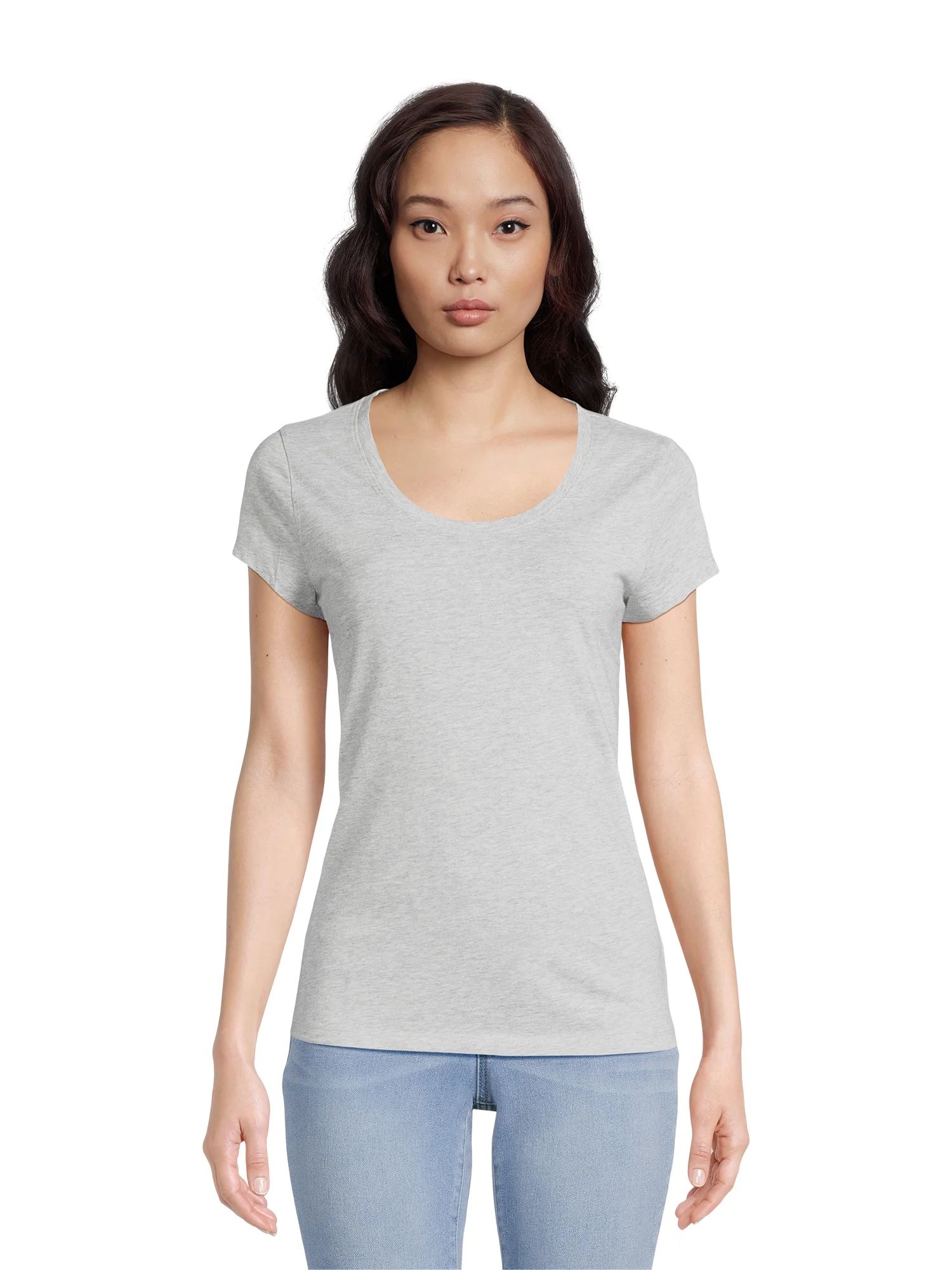No Boundaries Juniors Scoop Neck T-Shirt with Short Sleeves, Sizes S-3X | Walmart (US)