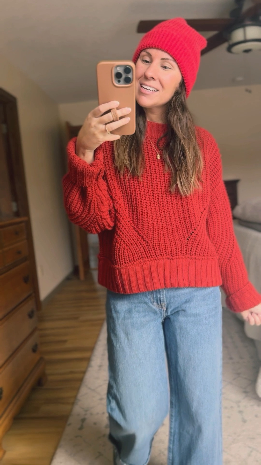 My red sweater is super old so I linked a bunch of red sweaters! My beanie is from last year— linked this year’s version! The wash I’m wearing in these jeans is sold out (there’s tons of other washes though!). I also linked similar type jeans! I cuffed and hemmed mine myself!
My boots fit true to size. I sized up a half size but don’t think it was necessary. If you have a wider foot or like to wear thick socks, it’s not a bad idea to go up a 1/2 size 😊#LTKWatchNow

#LTKSeasonal #LTKHoliday