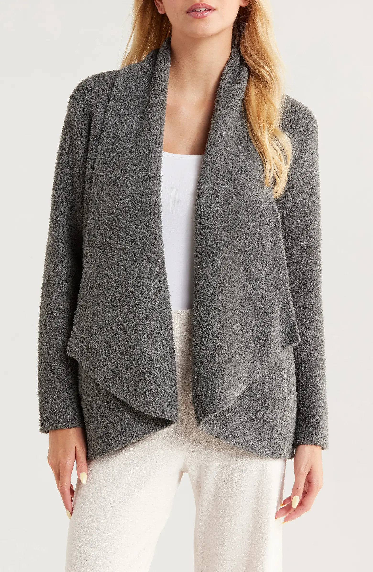 Cozy Chic® Shawl Collar Rib Cardigan | Nordstrom