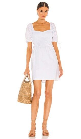 X REVOLVE Wendy Mini Dress in Plain White | Revolve Clothing (Global)