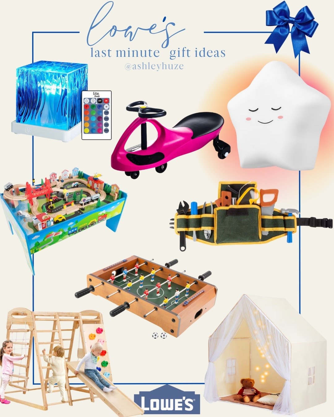 Gift guide for kids from @loweshomeimprovement!💙 northern lights nightlight, squishy night light, foosball, kids tool set etc. 

#ad #lowespartner

#LTKGiftGuide #LTKSaleAlert #LTKHoliday