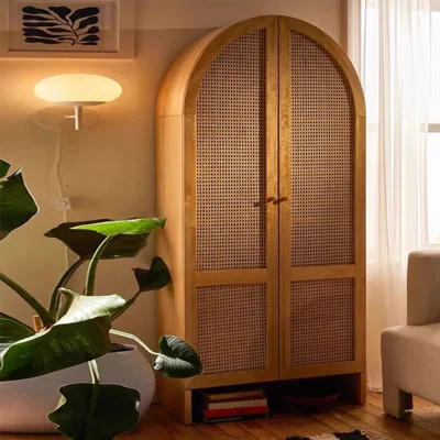 Rattan arched bookcase | Wayfair North America