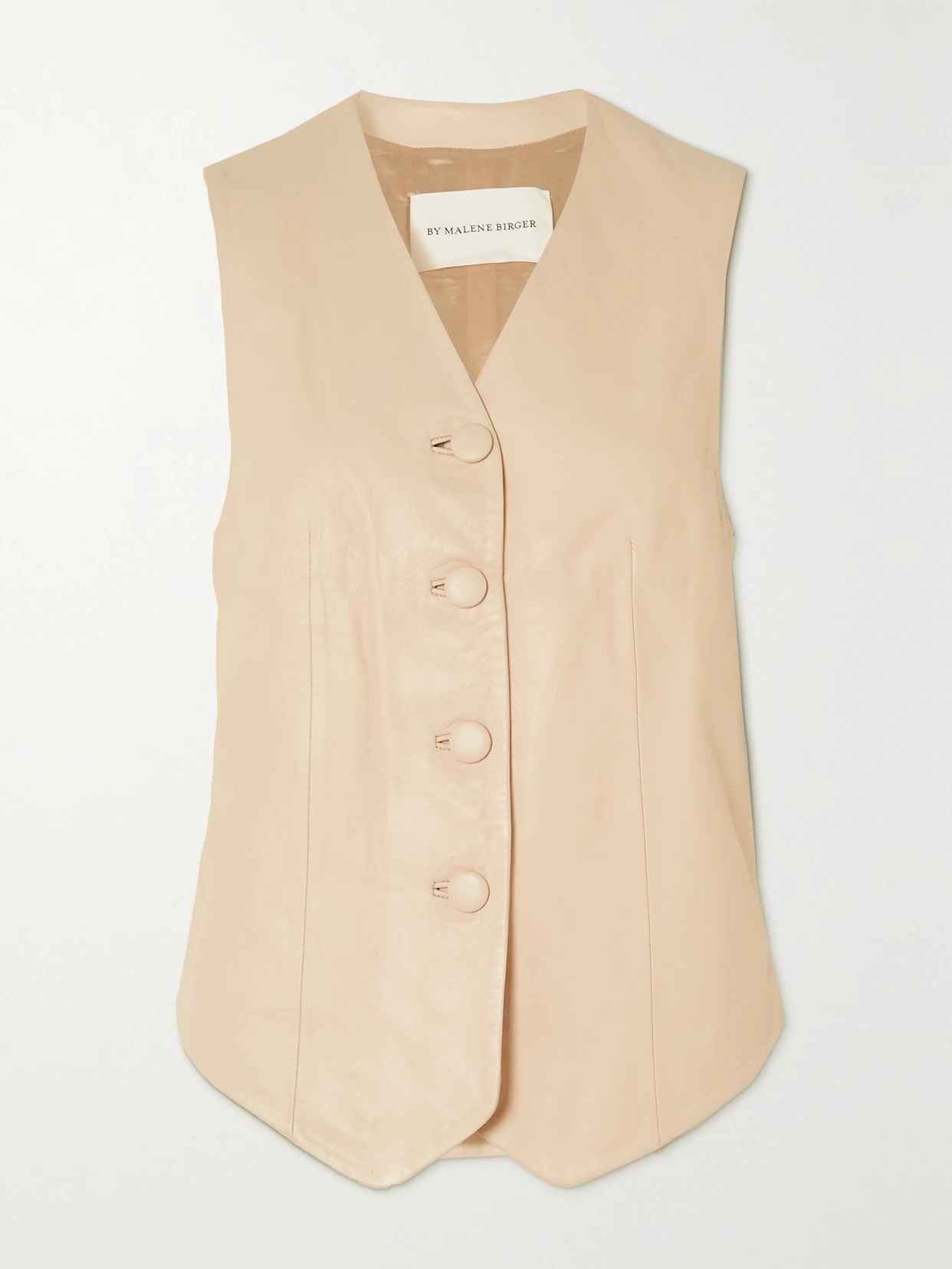 By Malene Birger - Simonse Leather Vest - Cream | NET-A-PORTER (UK & EU)
