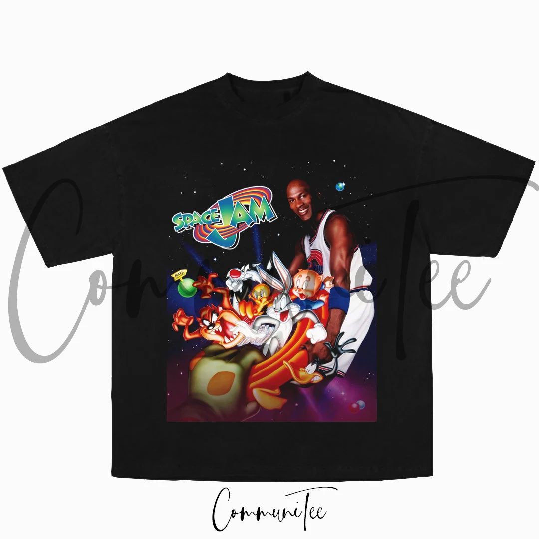 Space Jam Michael Jordan Rap Tee Big Face Head Vintage Retro 90s Style Graphic Hip Hop T-shirt - ... | Etsy (US)