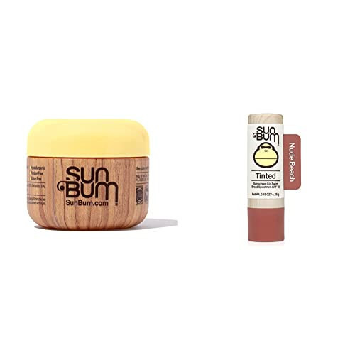 Sun Bum Original SPF 50 Clear Sunscreen, 1 Fl Oz & Tinted Lip Balm Nude Beach | SPF 15 | UVA/UVB Broad Spectrum Protection | Sensitive Skin Safe | Paraben Free | Ozybenzone Free | 0.15 Oz | Amazon (US)