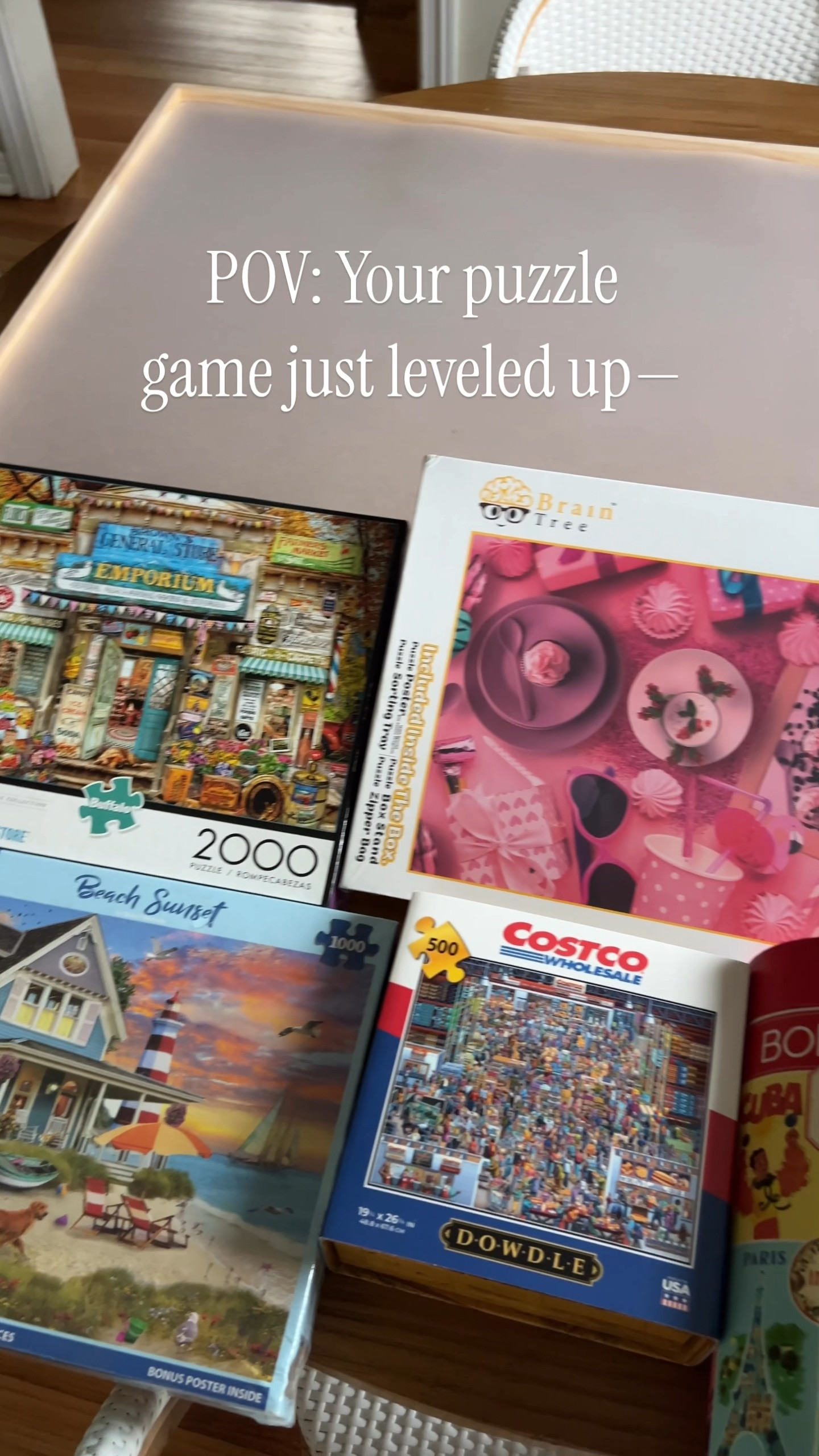 Over the years, I’ve collected puzzles from little shops and cities we’ve visited—each one picked with the dream of someday finishing and framing them for my future craft room. But truthfully? I’d usually give up halfway through because I never had a safe place to store them mid-progress. This puzzle board changed everything. With its smart, space-saving design, I can finally work on my collection at my own pace—and actually finish them! If you’re a puzzle-obsessed girlie like me, you can shop it on my LTK!
•
•
•
#PuzzleLover #PuzzlingMadeEasy #PuzzleTime #PuzzleBoard #CozyHobbies #CraftRoomGoals #HobbyLife #PuzzleCollector #JigsawPuzzle #CreativeTherapy #MindfulMoments #CraftersOfInstagram #HomeHobbies #PuzzleAddict #RelaxingHobbies #WeekendVibes #StayCreative #SmallSpaceSolutions #HandsOnHobbies #LTKHome #LTKFinds

#LTKFindsUnder100 #LTKGiftGuide #LTKSaleAlert