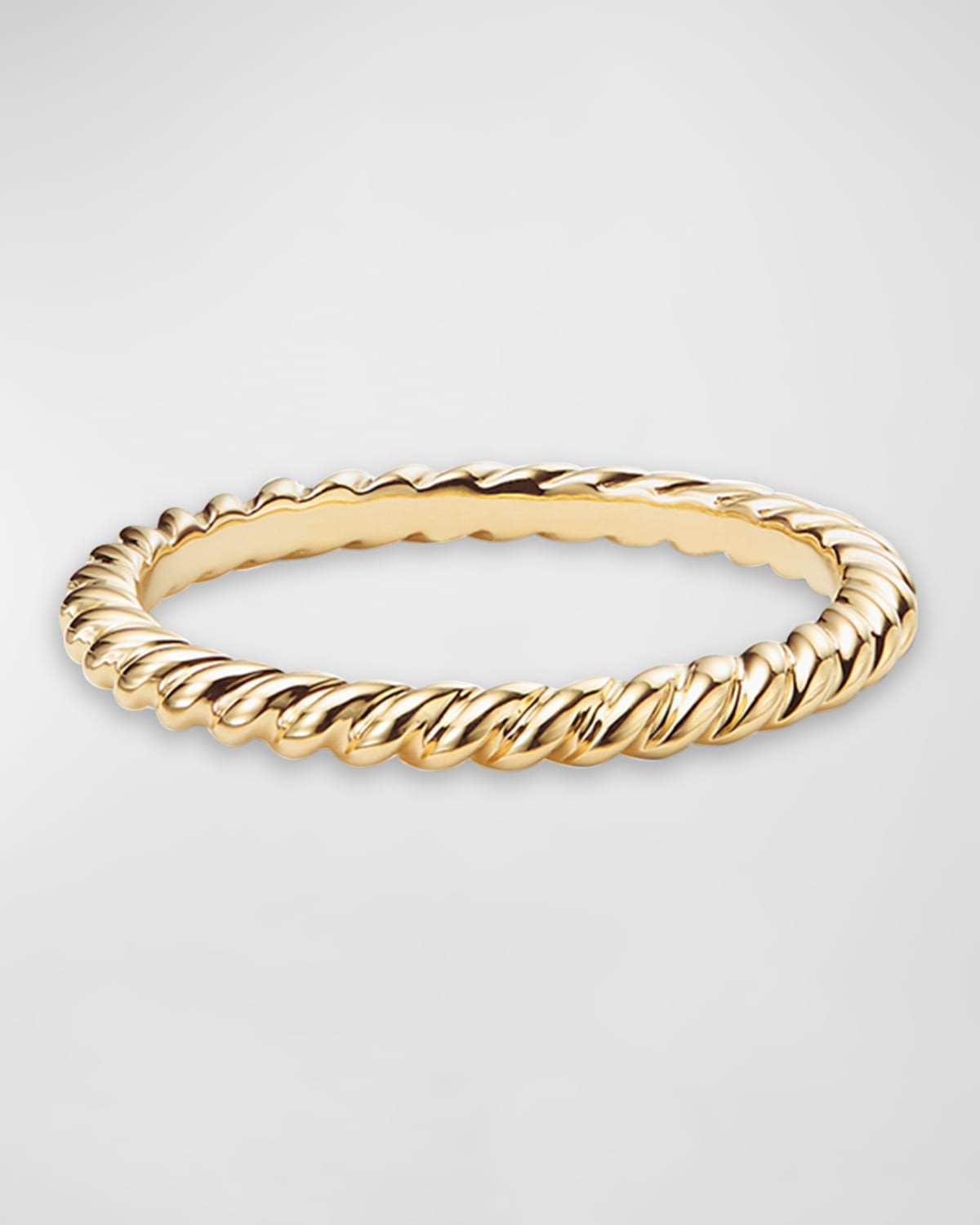 DY Unity Cable Ring in 18K Gold, 2mm | Neiman Marcus