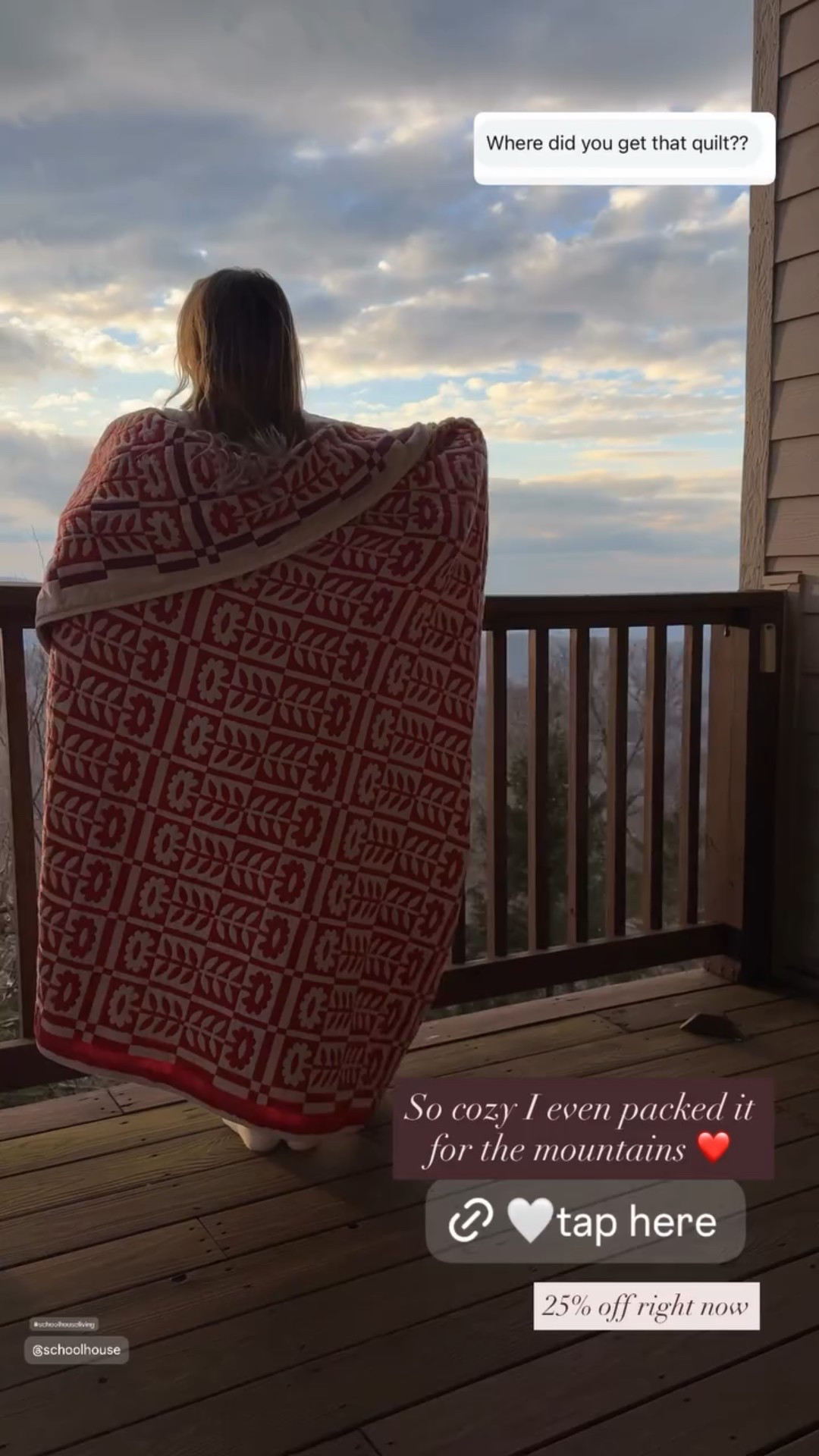 So cozy I even packed it for the mountains ❤️ 25% off right now