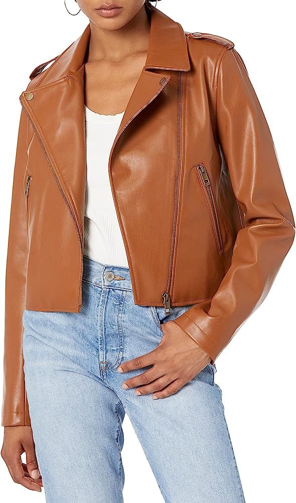 The Drop Women's Heather Faux Leather Moto Jacket | Amazon (US)