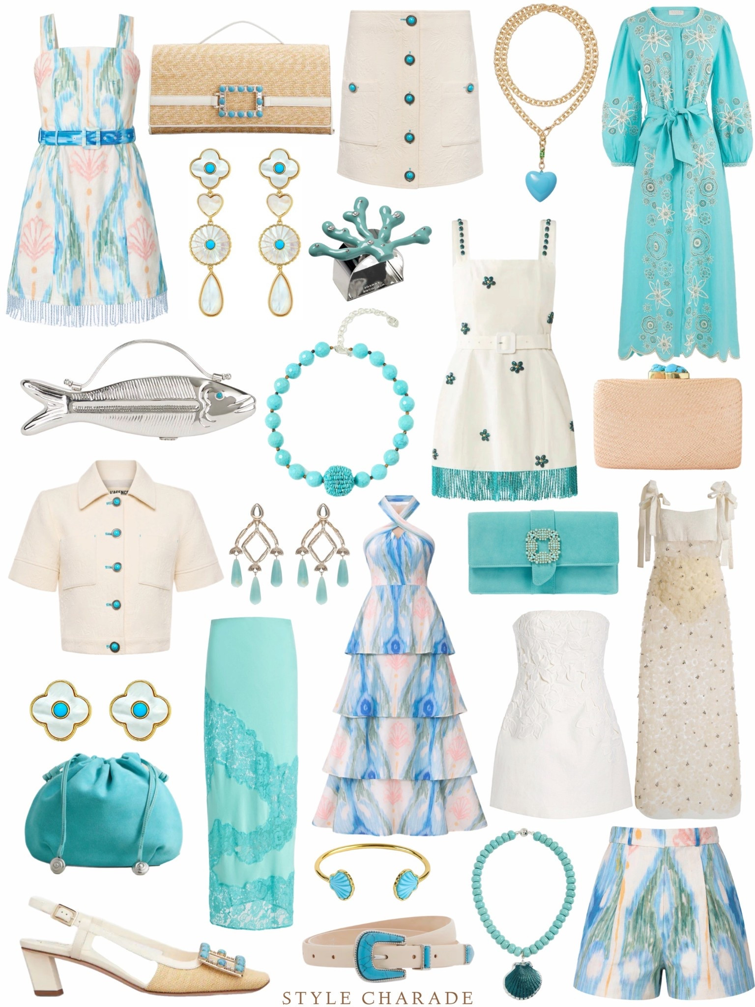 I’ve always loved turquoise, which is the perfect color for spring outfits 2026. Aren’t they spring dresses darling? I also love these turquoise necklaces and earrings, along with these novelty bags. So fun and perfect for vacation outfits and more!

#LTKSeasonal #LTKTravel #LTKootd