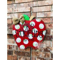 Apple Door Hanger Teacher Classroom Decor, Back To School Wreath | Etsy (US)