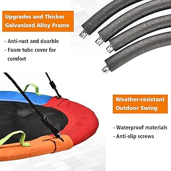 Tree Swing, Saucer Flying Swing 40 Inch for Kids, 900lbs Weight Capacity, with Adjustable Hanging... | Amazon (US)