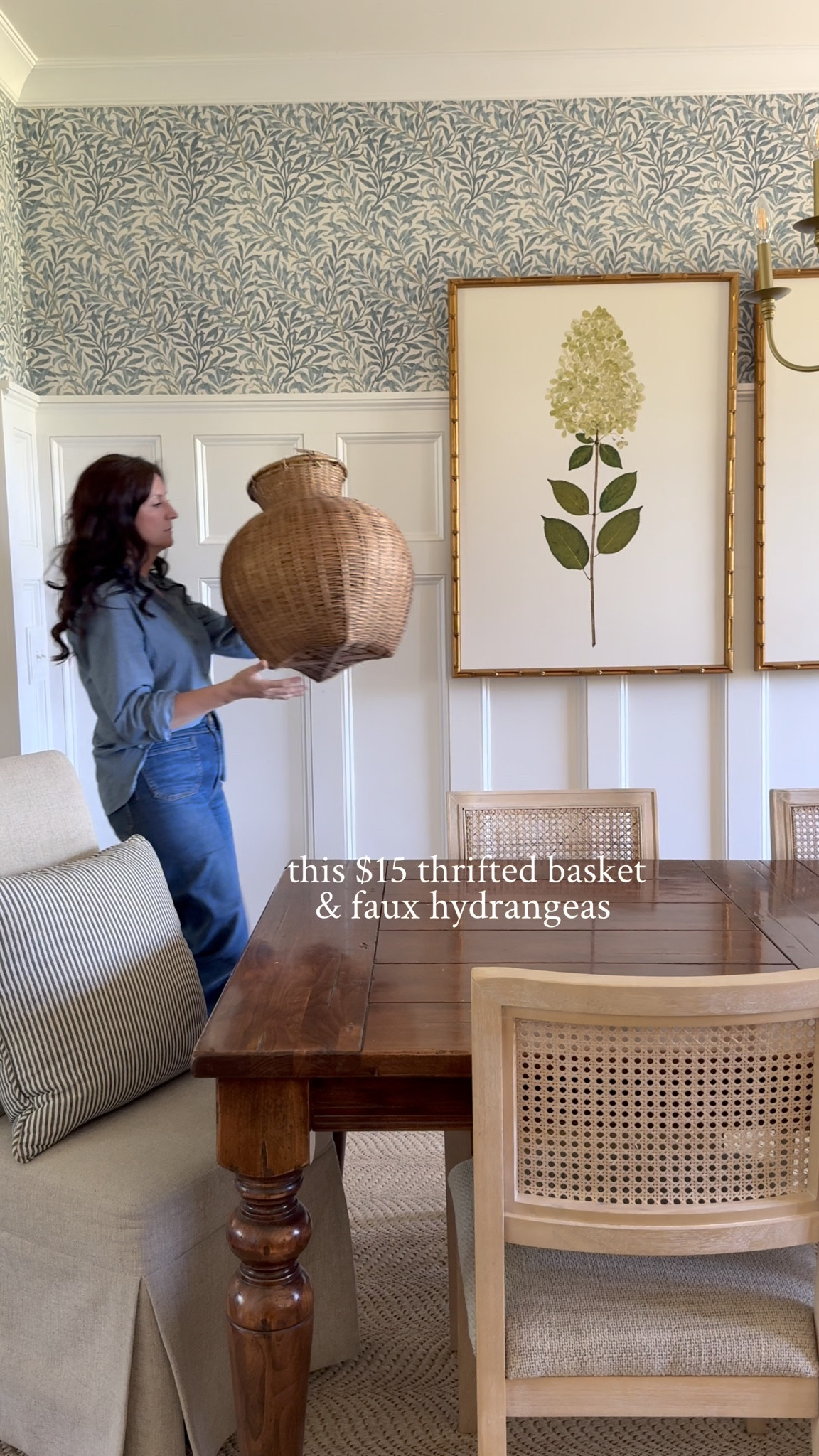 Thrifted and new with this basket and faux hydrangeas. Found a few other basket options for you  

#LTKdayinmylife #LTKHome #LTKSeasonal