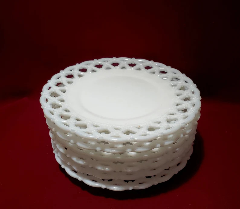 Set of Six 6 8-3/8 Westmoreland Milk Glass | Etsy | Etsy (US)