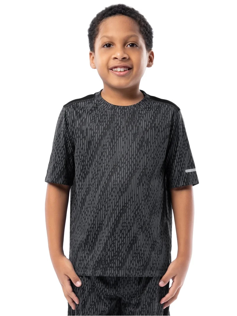 Athletic Works Boys Short Sleeve Core Performance T-Shirt, Sizes 4-18 & Husky | Walmart (US)