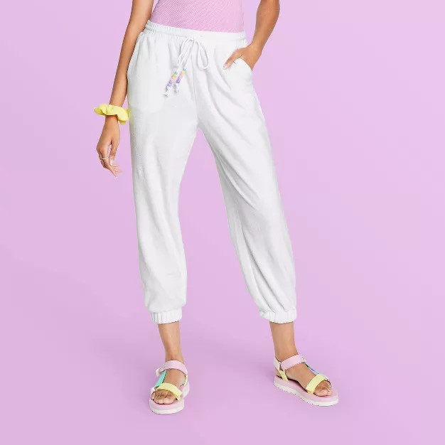 Women's Ankle Terry Jogger Pants - Stoney Clover Lane x Target White | Target