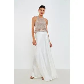 Saia Casual Cetim - Off White OFF WHITE | OffPremium (BR)