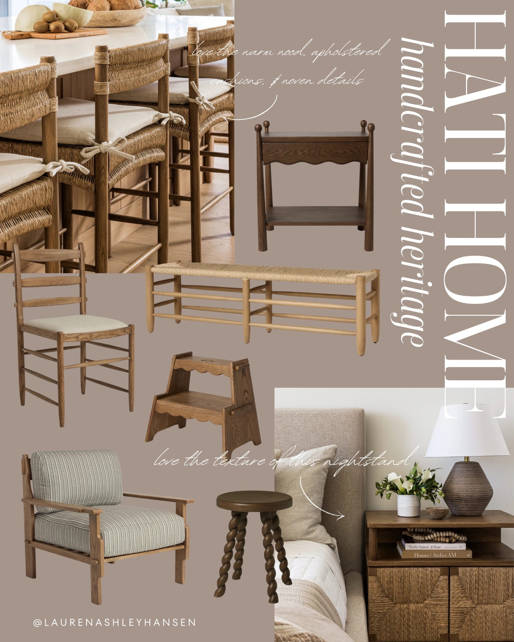 Hati Home has the prettiest handmade heirloom quality pieces! I love the subtle modern touches paired with the prettiest wood finishes and handcrafted details. Timeless! 

#LTKHome