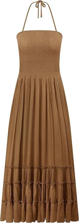 R.Vivimos Womens Summer Cotton Sexy Backless Long Dresses | Amazon (US)