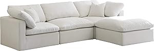 Meridian Furniture Plush Collection Contemporary Down Filled Comfort Overstuffed Velvet Upholster... | Amazon (US)