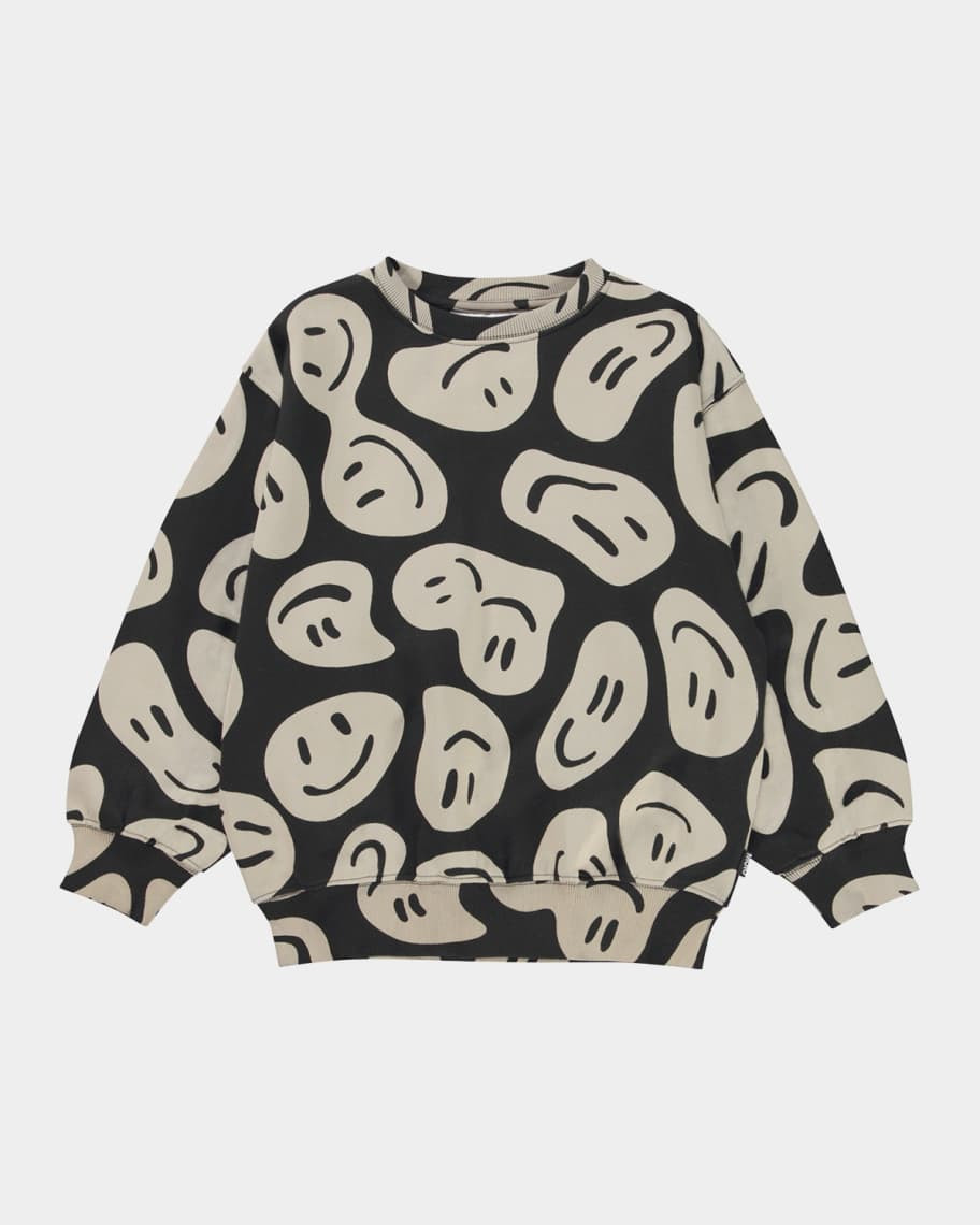 Boy's Monti Happy Face Sweatshirt, Size 4-6 | Neiman Marcus