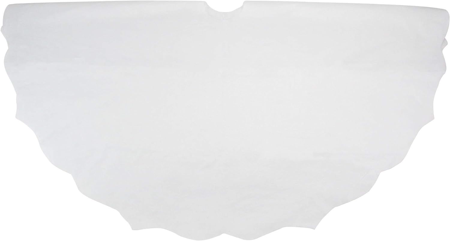 38" White Scalloped Edge Christmas Tree Skirt | Amazon (US)