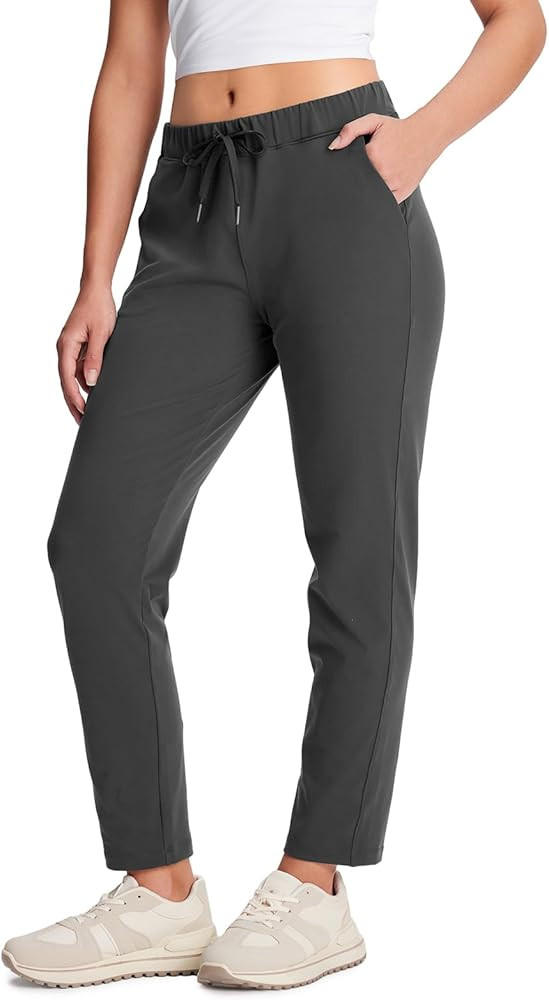 Yogipace Petite/Regular/Tall Women's 7/8 On The Fly Pants Drawstring Casual Lounge Joggers Travel... | Amazon (US)