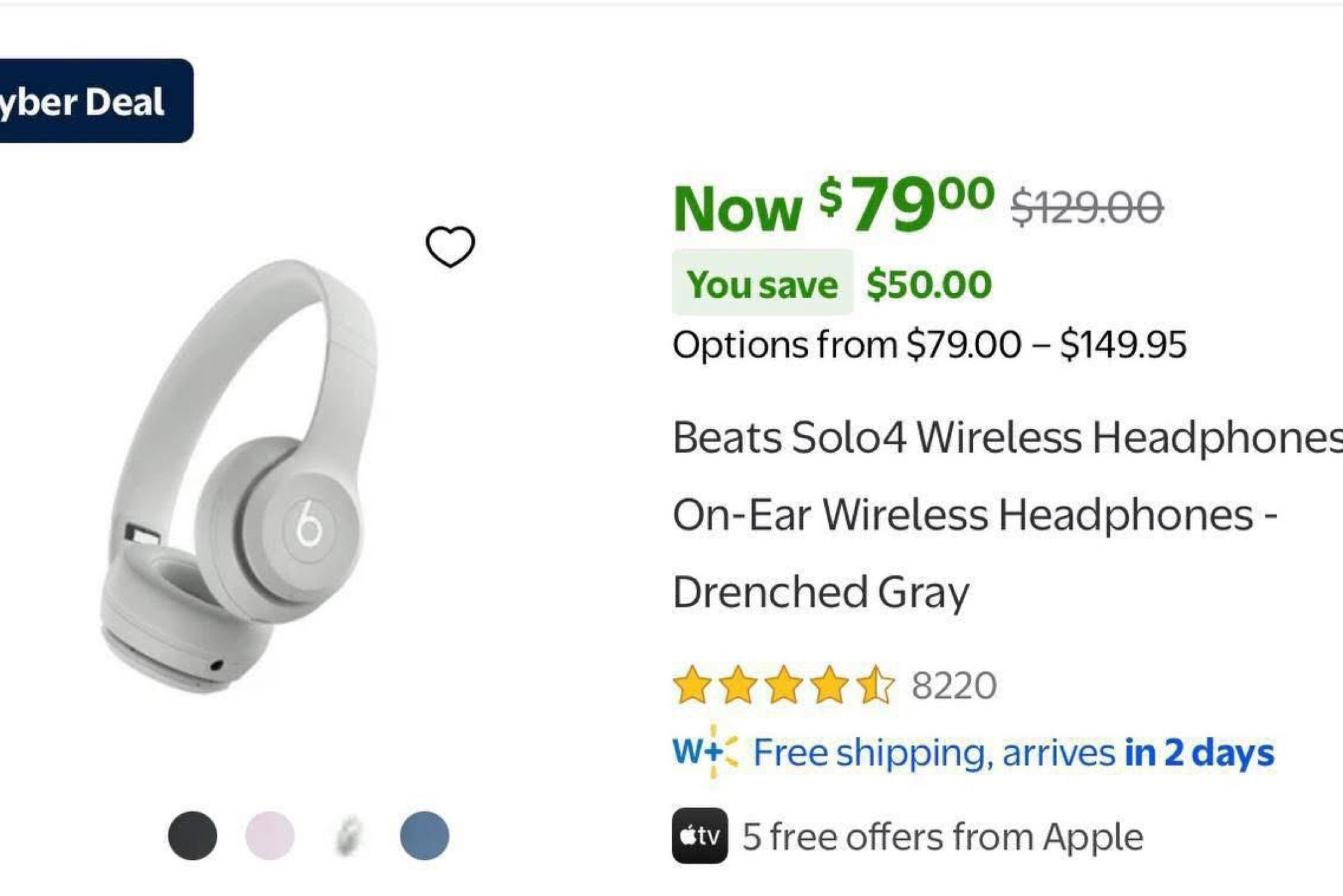 Beats Solo4 Wireless Headphones - On-Ear Wireless Headphones - Drenched Gray

#LTKSaleAlert #LTKActive #LTKGiftGuide