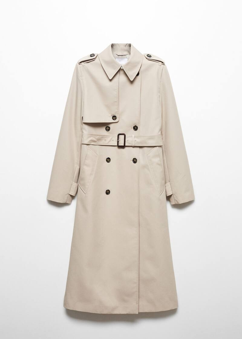 Belt flowy trench -  Women | Mango USA | MANGO (US)