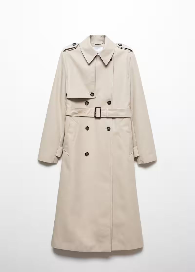 Waterproof double-breasted trench coat | MANGO (US)