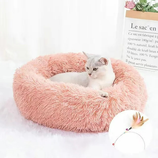 Large Dog Bed Round Calming Dog Bed for Medium Dogs Washable Pet Bed for Puppy and Kitten with Sl... | Walmart (US)